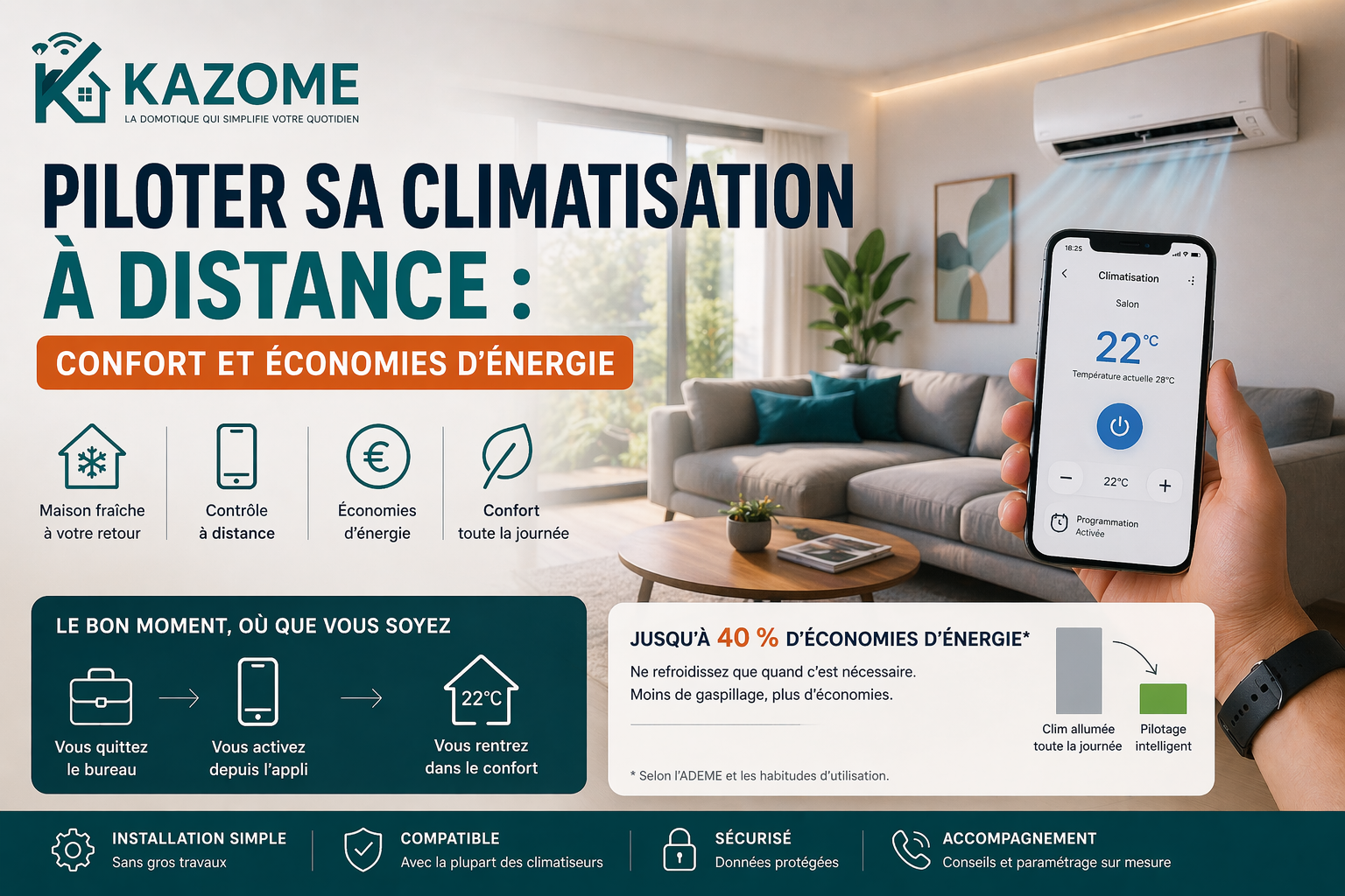Piloter sa climatisation à distance : confort et économies d'énergie